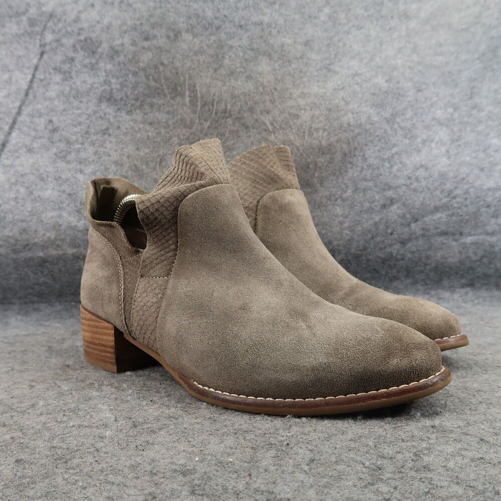 Seychelles Shoes Womens 8 Bootie Classic Fashion Cut Out Zip Leather Block Heel